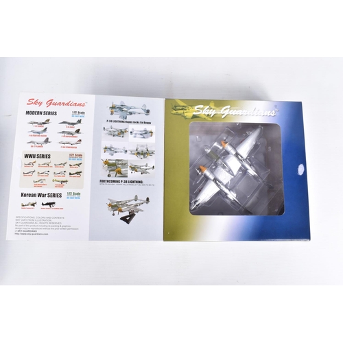 87 - FIVE BOXED SKY GUARDIANS 1:72 SCALE DIE-CAST METAL MODEL AIRCRAFTS,  to include a Fairey Gannet Roya... 