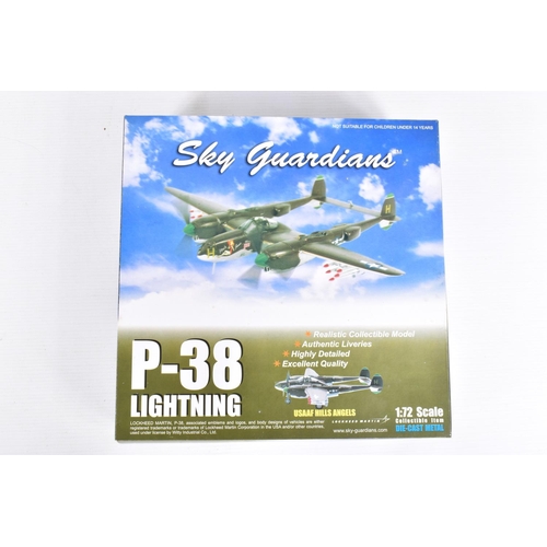 87 - FIVE BOXED SKY GUARDIANS 1:72 SCALE DIE-CAST METAL MODEL AIRCRAFTS,  to include a Fairey Gannet Roya... 