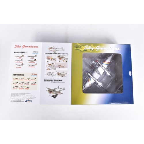 87 - FIVE BOXED SKY GUARDIANS 1:72 SCALE DIE-CAST METAL MODEL AIRCRAFTS,  to include a Fairey Gannet Roya... 