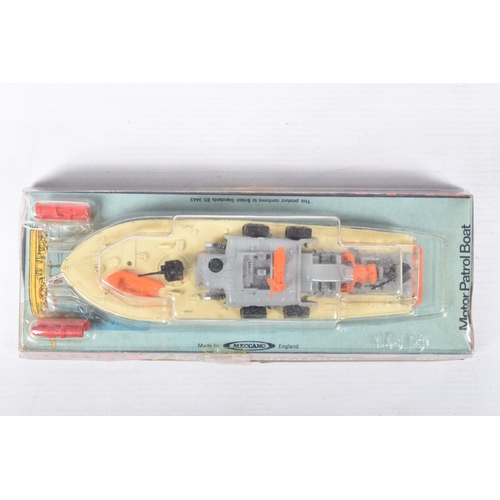 90 - THREE BOXED DINKY DIECAST MILITARY TOYS, to include a Military Hovercraft, item no. 281, an Air Sea ... 