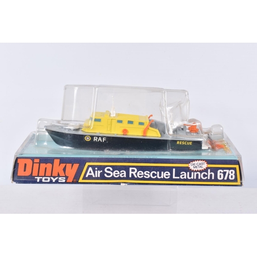 90 - THREE BOXED DINKY DIECAST MILITARY TOYS, to include a Military Hovercraft, item no. 281, an Air Sea ... 