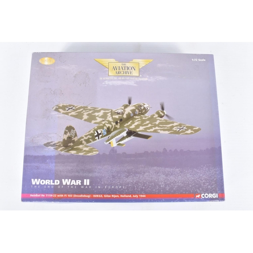 91 - TWO BOXED DIECAST MODEL CORGI AVIATION ARCHIVE COLLECTOR SERIES WWII, The End of the War in Europe, ... 