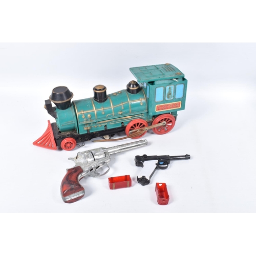 122 - A QUANTITY OF ASSORTED TOYS, to include a quantity of Lone Star OOO N gauge push along locomotives, ... 