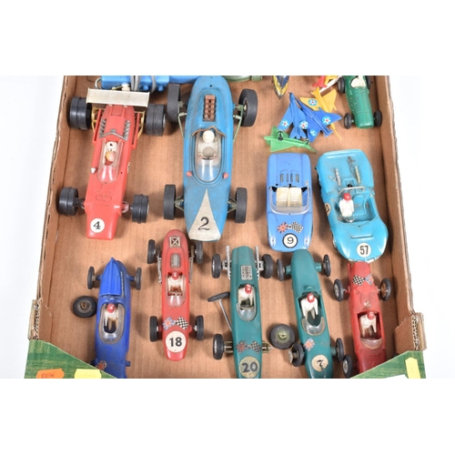 128 - A QUANTITY OF ASSORTED VINTAGE PLASTIC VEHICLE MODELS, mainly c.1960's Hong Kong made, to include Mi... 