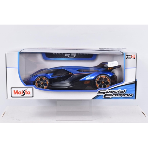 130 - SIX BOXED 1:18 SCALE DIECAST MODEL LAMBORGHINI'S, the first a Maisto Special edition Centenario numb... 