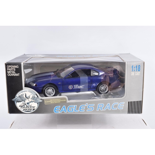 132 - SIX BOXED AMERICAN BRANDED 1:18 SCALE DIECAST MODEL VEHICLES, the first a American Muscle collectors... 