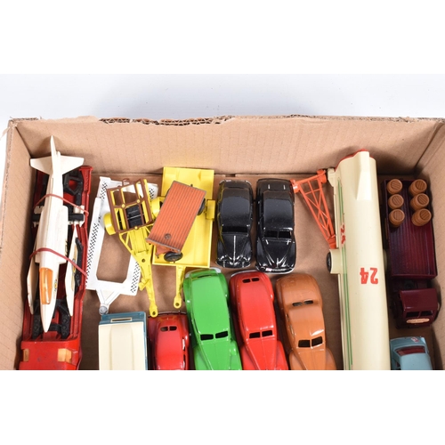 137 - A QUANTITY OF UNBOXED AND ASSORTED REPAINTED AND RESTORED DIECAST VEHICLES, majority are 1950's and ... 