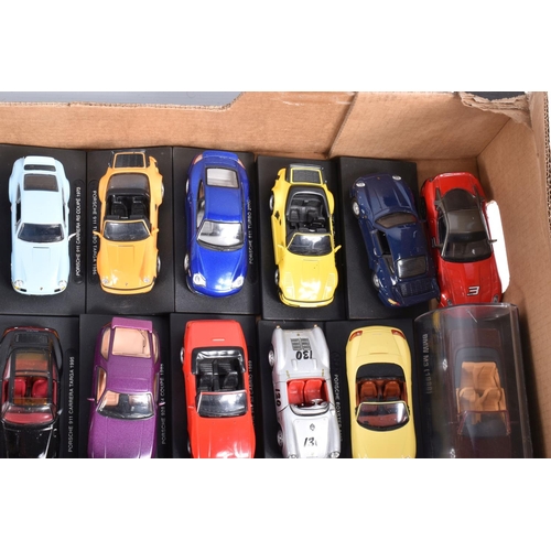 141 - A QUANTITY OF BOXED AND BOXED MODERN DIECAST EUROPEAN AND AMERICAN CAR MODELS, to include a quantity... 