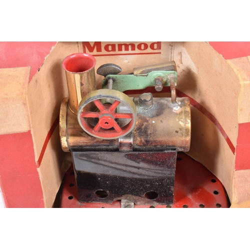 145 - A BOXED MAMOD MINOR 1 LIVE STEAM ENGINE, not tested, playworn condition with paint loss, marking and... 