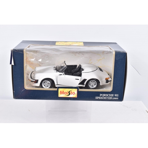 146 - NINE BOXED GERMAN BRANDED 1:24 SCALE DIECAST MODEL VEHICLES, to include a Maisto Porsche 911 Speedst... 