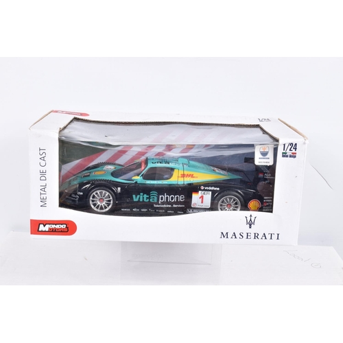 146 - NINE BOXED GERMAN BRANDED 1:24 SCALE DIECAST MODEL VEHICLES, to include a Maisto Porsche 911 Speedst... 