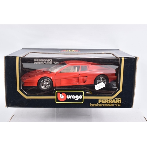 156 - SEVEN BOXED 1:18 SCALE FERRARI DIECAST MODEL VEHICLES, to include a Mira Ferrari F50 1995 in Blue, G... 