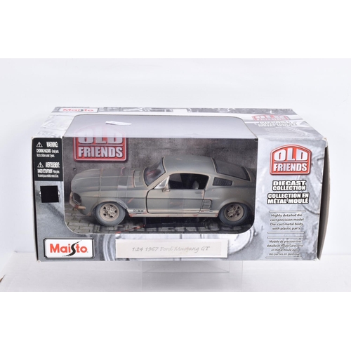 158 - NINE  BOXED AMERICAN BRANDED 1:24 SCALE DIECAST MODEL VEHICLES, to include a  New Ray Dodge Charger ... 