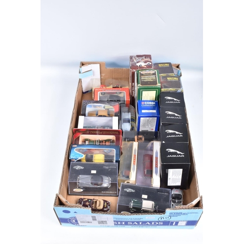 159 - A QUANTITY OF BOXED MODERN DIECAST BRITISH CAR MODELS, to include assorted Lledo and Corgi Classics ... 