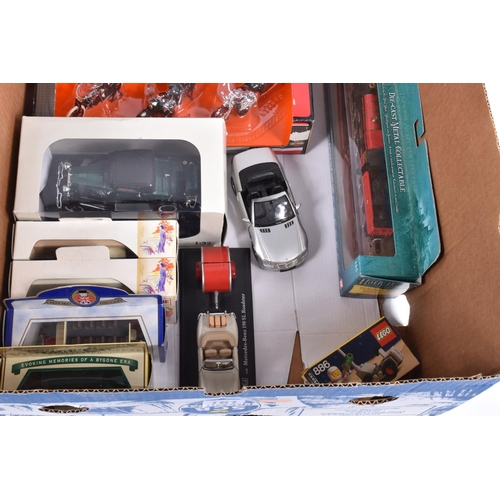 161 - A QUANTITY OF UNBOXED AND ASSORTED PLAYWORN DIECAST VEHICLES, to include Corgi Toys Dougal's Magic R... 