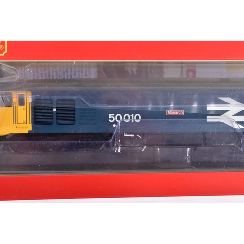 194 - A BOXED OO GAUGE HORNBY MODEL RAILWAYS BR Co-Co Class 50, no. 50010 'Monarch' in BR large logo blue ... 