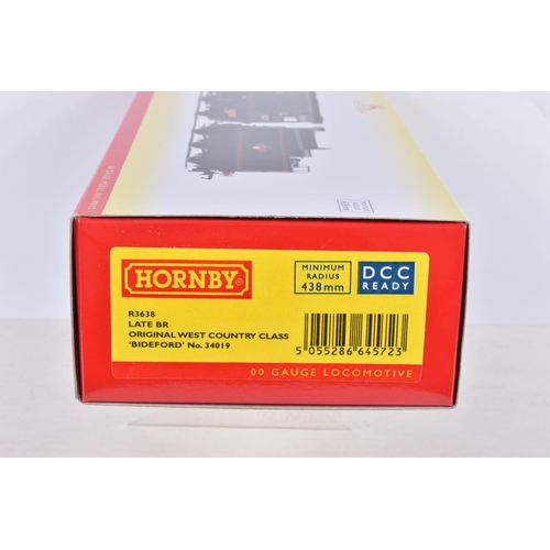 265 - A BOXED OO GAUGE HORNBY MODEL RAILWAYS LOCOMOTIVE Class 37 Original West Country Class, no. 34019 'B... 