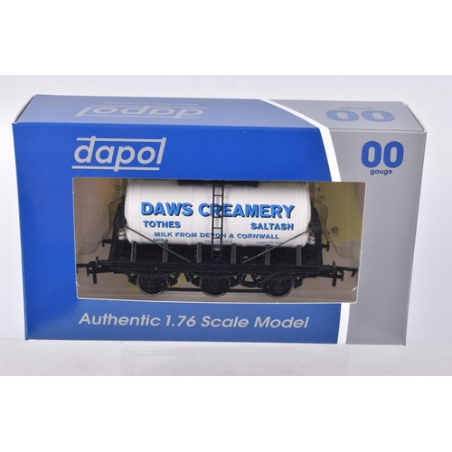 267 - ELEVEN BOXED OO GAUGE DAPOL TANKERS, to include two of the Culm Valley Dairy Co tankers, British Vin... 