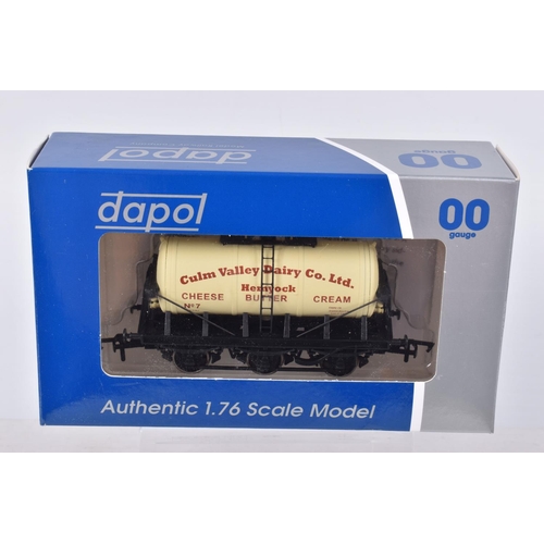 267 - ELEVEN BOXED OO GAUGE DAPOL TANKERS, to include two of the Culm Valley Dairy Co tankers, British Vin... 