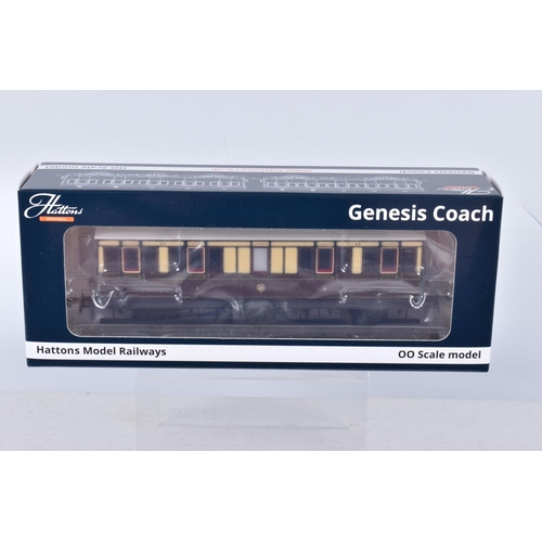 271 - SEVEN BOXED OO GAUGE HATTONS MODEL RAILWAYS GENESIS COACHES, to include a 6 wheel composite lavatory... 