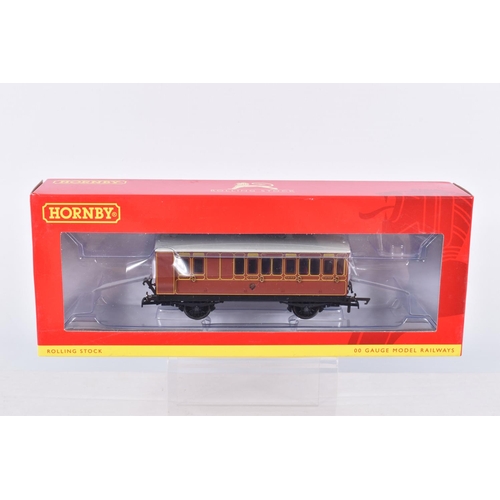 277 - EIGHT BOXED OO GAUGE HORNBY MODEL RAILWAYS COACHES, to include LNWR 6 Wheel 1st Class Coach no. 1889... 