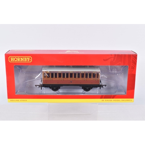 277 - EIGHT BOXED OO GAUGE HORNBY MODEL RAILWAYS COACHES, to include LNWR 6 Wheel 1st Class Coach no. 1889... 