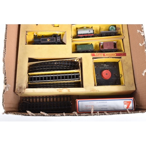 299 - A PART BOXED TRI-ANG RAILWAYS OO GAUGE GOODS SET, comprising class 3F 'Jinty' tank locomotive No.476... 