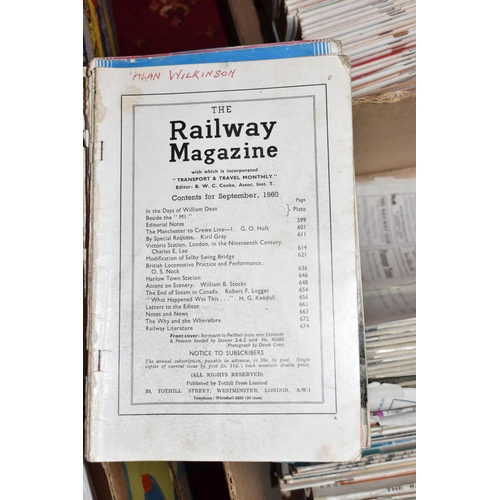 309 - A COLLECTION OF 1950'S AND 1960'S RAILWAY MAGAZINES, assorted titles including Locomotive Express, R... 