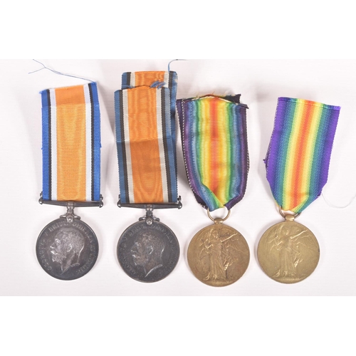 365 - TWO PAIRS OF WWI MEDALS, to include two London Regiment and RFA, both pairs are correctly named to A... 