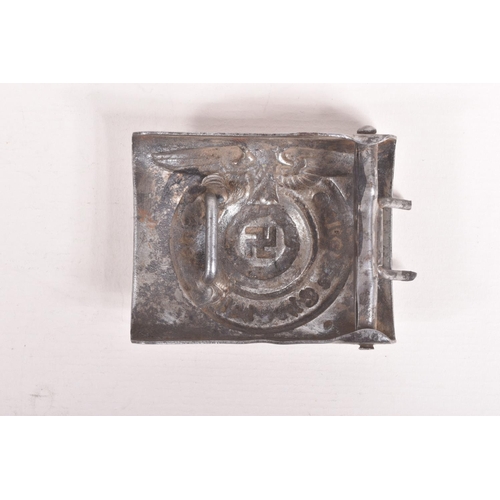 372 - FOUR GERMAN WWII STYLE BELT BUCKLES, these buckles include one Luftwaffe and three SS buckles, the o... 