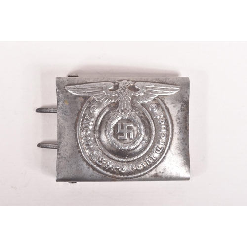 372 - FOUR GERMAN WWII STYLE BELT BUCKLES, these buckles include one Luftwaffe and three SS buckles, the o... 