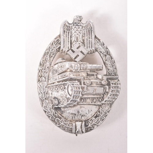 A GERMAN SILVER PANZER ASSAULT BADGE WITH MAKERS MARKS, This Badge ...