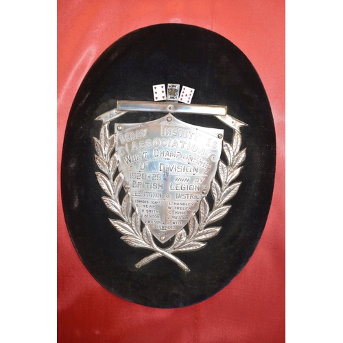 463 - EARLY 20TH CENTURY BRITISH LEGION INTEREST: - A LATE 20TH CENTURY DISPLAY CASE CONTAINING TEN OVAL V... 