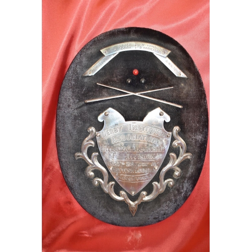 463 - EARLY 20TH CENTURY BRITISH LEGION INTEREST: - A LATE 20TH CENTURY DISPLAY CASE CONTAINING TEN OVAL V... 