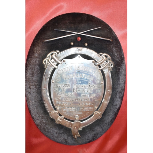 463 - EARLY 20TH CENTURY BRITISH LEGION INTEREST: - A LATE 20TH CENTURY DISPLAY CASE CONTAINING TEN OVAL V... 