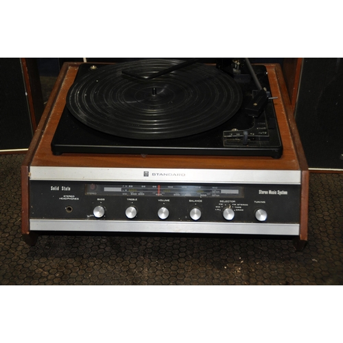 1056 - A VINTAGE SR STANDARD MUSIC CENTRE with matching speakers (PAT fail due to uninsulated plug working ... 