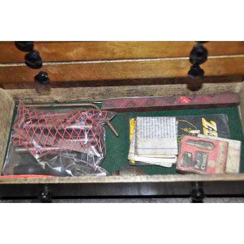 1067 - A VINTAGE MOORE AND WRIGHT ENGINEERS TOOL CHEST with lift off front door concealing four short over ... 