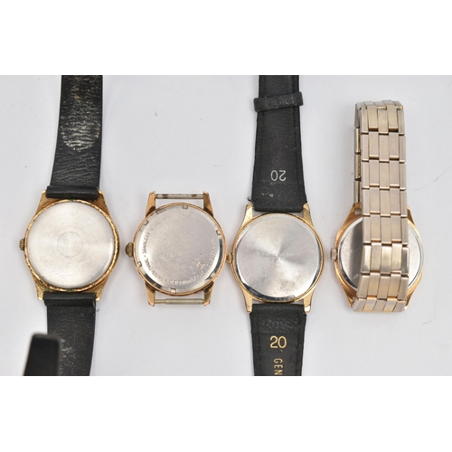 105 - FOUR GENTS WATCHES, names to include H Samuel, Pierpont, Limit and J.Weir & Son (condition report: g... 