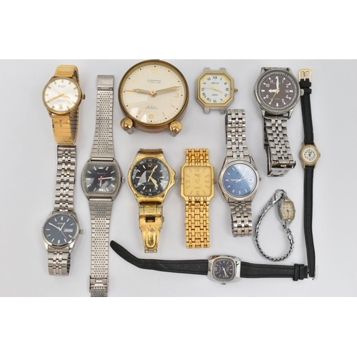 118 - A BOX OF ASSORTED WRISTWATCHES, mostly gents watches with names to include a 'Seiko SQ50', a 'Sekond... 