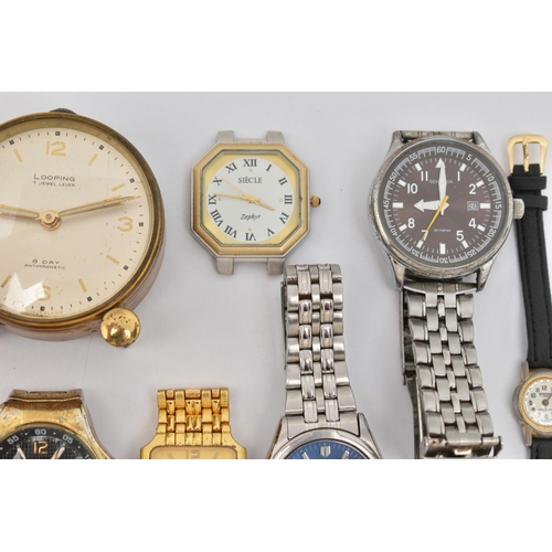 118 - A BOX OF ASSORTED WRISTWATCHES, mostly gents watches with names to include a 'Seiko SQ50', a 'Sekond... 