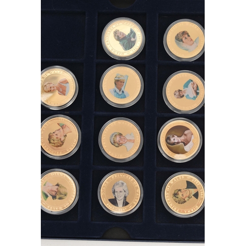 146 - A COLLECTION OF GOLD LAYERED CU COINAGE, to include six Photo and Gold Layered Queen Elizabeth II Nu... 