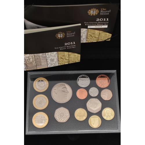 147 - ROYAL MINT CASED YEAR SETS, to include a 2010 13x coin year set with booklet and COA, together with ... 