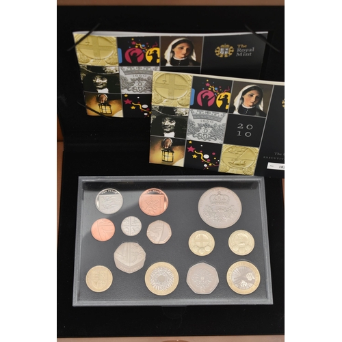 147 - ROYAL MINT CASED YEAR SETS, to include a 2010 13x coin year set with booklet and COA, together with ... 