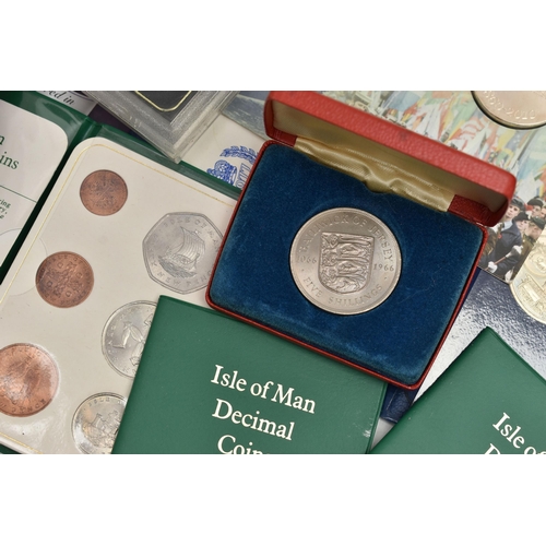 148 - A CARDBOARD BOX CONTAINING MAINLY UK 20TH AND 21ST CENTURY COINAGE, to include The Platinum Wedding ... 