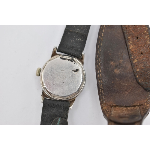 91 - TWO GENTS WRISTWATCHES, to include a manual wind 'Prima' wristwatch, round black dial signed 'West E... 