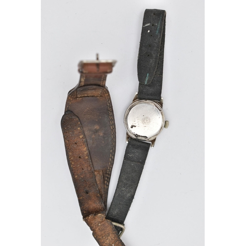 91 - TWO GENTS WRISTWATCHES, to include a manual wind 'Prima' wristwatch, round black dial signed 'West E... 