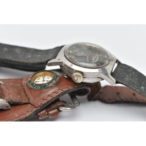 91 - TWO GENTS WRISTWATCHES, to include a manual wind 'Prima' wristwatch, round black dial signed 'West E... 