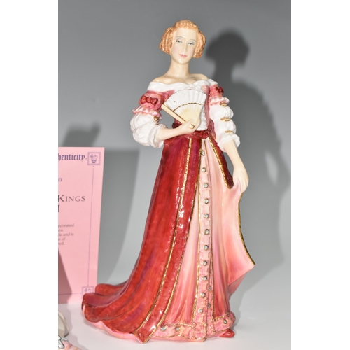 302 - TWO LIMITED EDITION ROYAL DOULTON FIGURES, comprising King James I (1566-1625) HN3822, no 94/1500, f... 