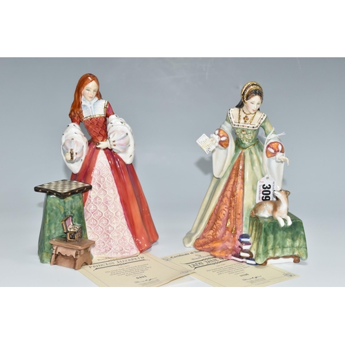 309 - TWO LIMITED EDITION ROYAL DOULTON FIGURINES, comprising Lady Jane Grey HN3680, no 836/5000 and Princ... 