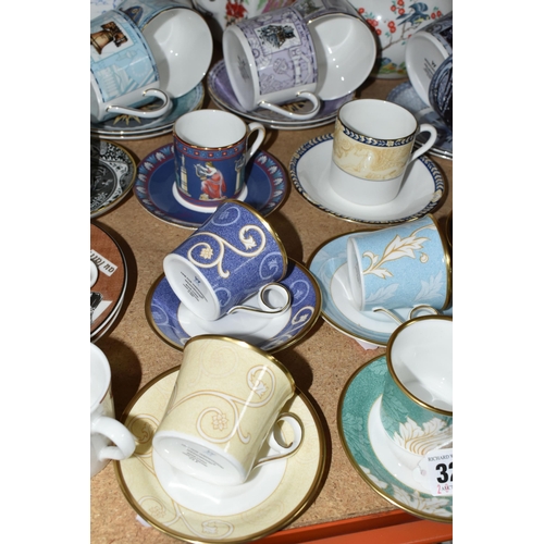 320 - A GROUP OF WEDGWOOD AND ROYAL DOULTON COFFEE CUPS AND FIVE COMPTON AND WOODHOUSE TEAPOTS, 'The First... 